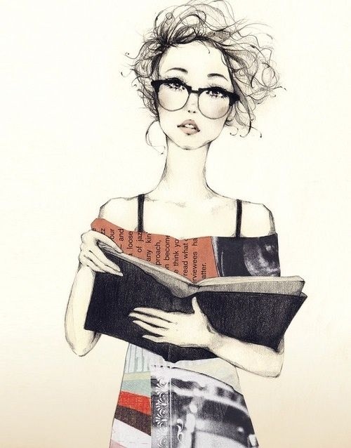Bookworm art lady